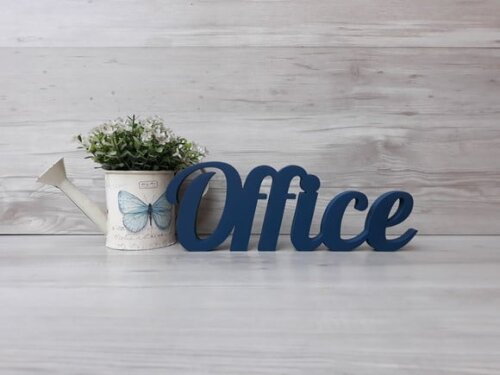 Palavra decorativa em mdf Office