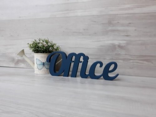 Palavra decorativa em mdf Office