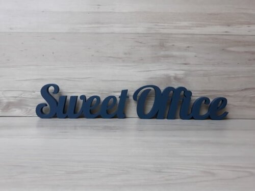 Palavra decorativa em mdf Sweet Office