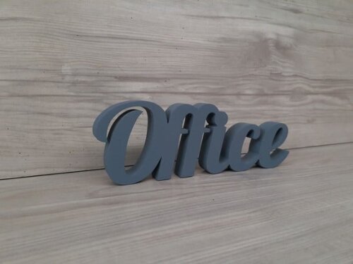 Palavra decorativa em mdf Office - Tamanho P