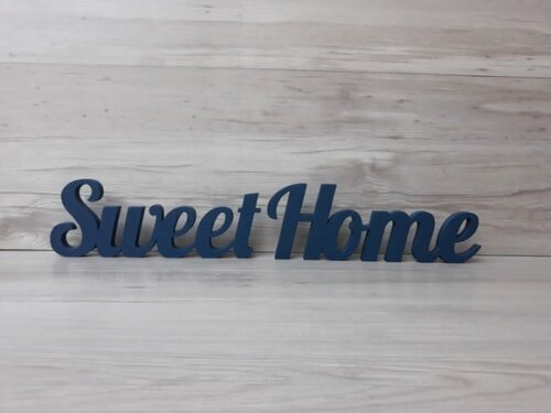 Palavra decorativa em mdf Sweet Home