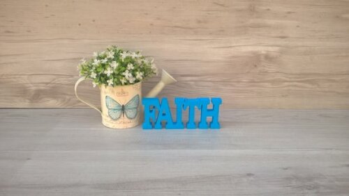 Palavra decorativa FAITH - linha BK