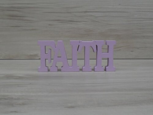 Palavra decorativa FAITH - linha BK