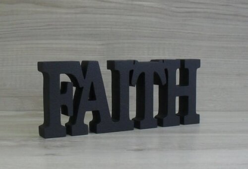Palavra decorativa FAITH - linha BK