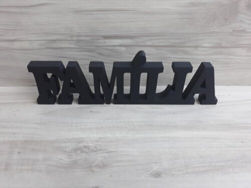 Palavra decorativa FAMÍLIA - linha BK G