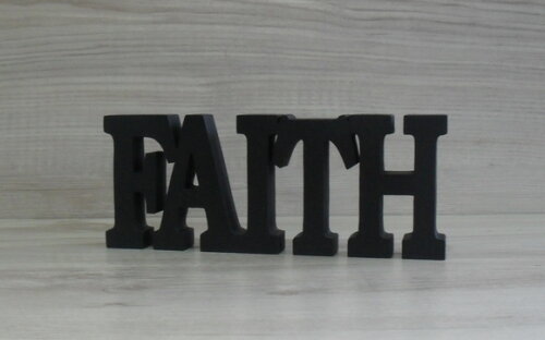 Palavra decorativa FAITH - linha BK