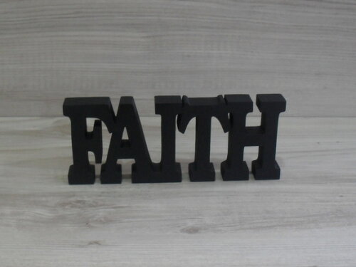Palavra decorativa FAITH - linha BK