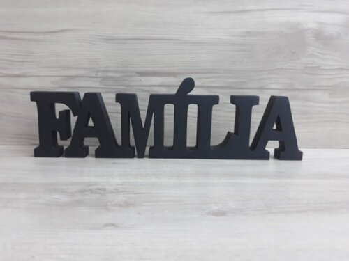 Palavra decorativa FAMÍLIA - linha BK G