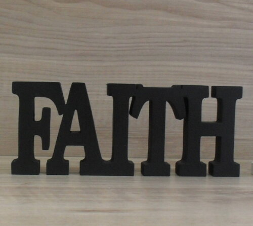 Palavra decorativa FAITH - linha BK