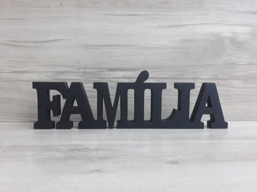 Palavra decorativa FAMÍLIA - linha BK G