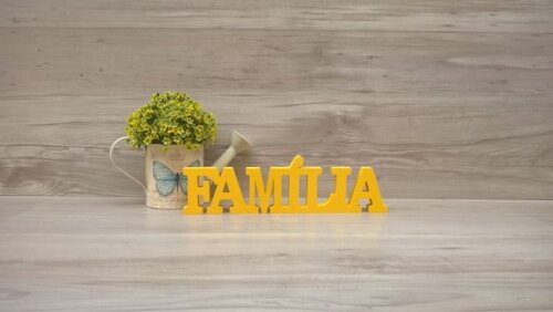 Palavra decorativa Família- Linha BK