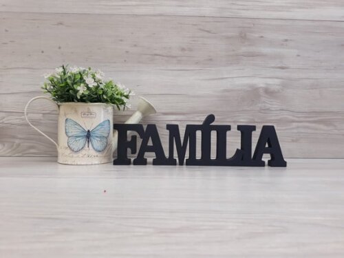 Palavra decorativa Família- Linha BK