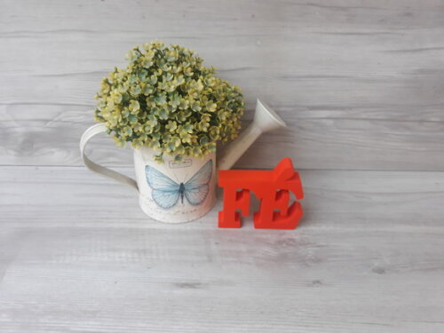 Palavra decorativa FÉ - linha BK