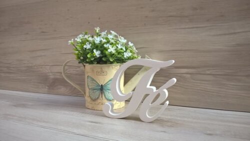 Palavra decorativa Fé - Linha BOP