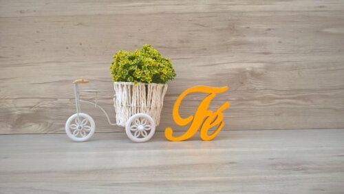 Palavra decorativa Fé - Linha BOP