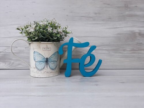 Palavra decorativa Fé - Linha CK