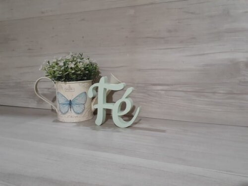 Palavra decorativa Fé - Linha CK