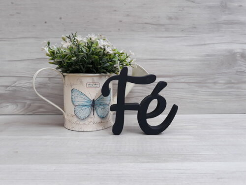 Palavra decorativa Fé - Linha CK