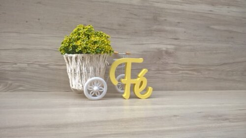Palavra decorativa Fé - Linha GH