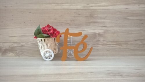 Palavra decorativa Fé - Linha CK