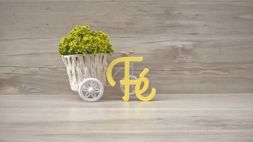 Palavra decorativa Fé - Linha GH