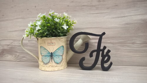 Palavra Decorativa Fé Mod LS