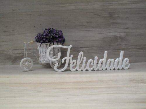 Palavra Decorativa Felicidade Mod LS