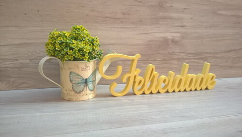 Palavra Decorativa Felicidade Mod LS