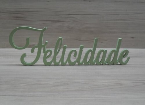 Palavra Decorativa Felicidade Mod LS