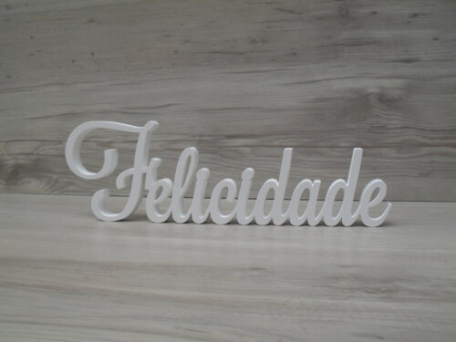 Palavra Decorativa Felicidade Mod LS