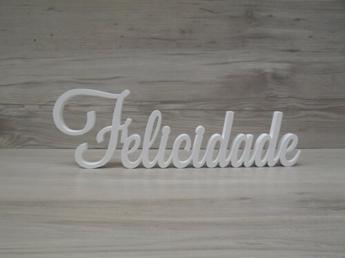 Palavra Decorativa Felicidade Mod LS