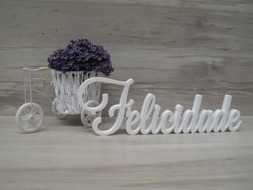 Palavra Decorativa Felicidade Mod LS