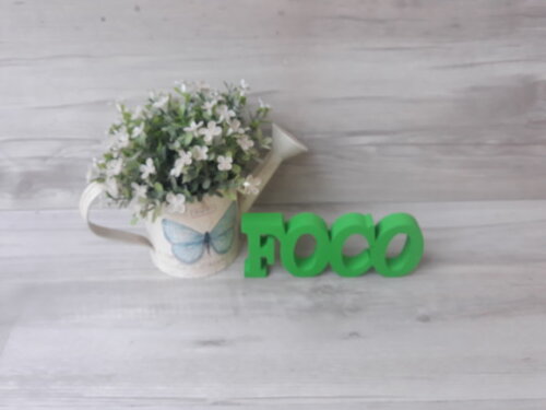 Palavra decorativa FOCO - linha BK