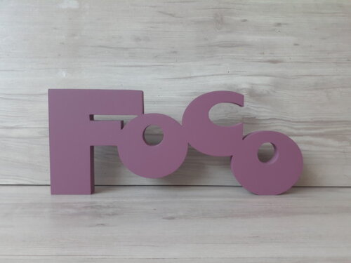 Palavra Decorativa Foco Modelo Retrô