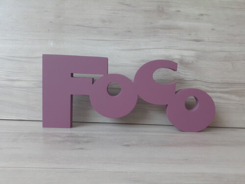 Palavra Decorativa Foco Modelo Retrô