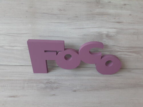 Palavra Decorativa Foco Modelo Retrô