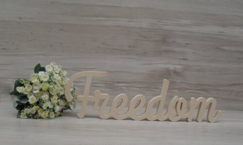 Palavra decorativa Freedom