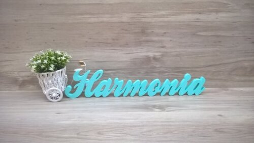 Palavra Decorativa Harmonia Linha Cl