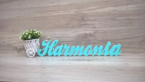 Palavra Decorativa Harmonia Linha Cl