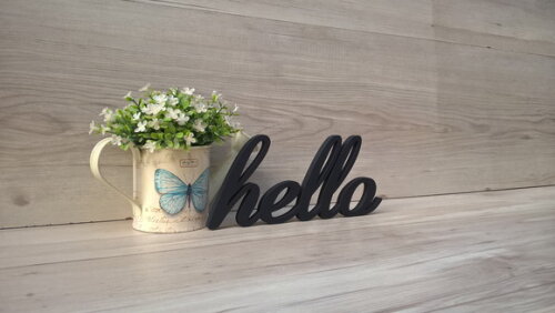 Palavra Decorativa hello modelo AS