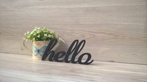 Palavra Decorativa hello modelo AS