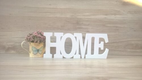 Palavra decorativa HOME - linha BK G