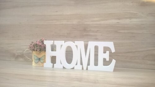 Palavra decorativa HOME - linha BK G