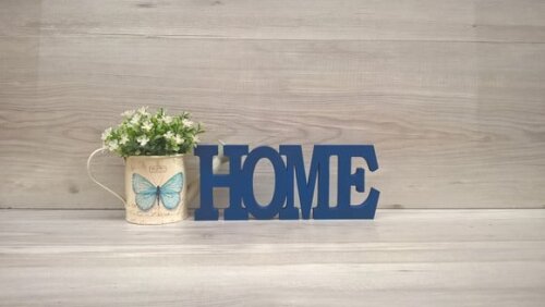 Palavra decorativa HOME - linha BK M
