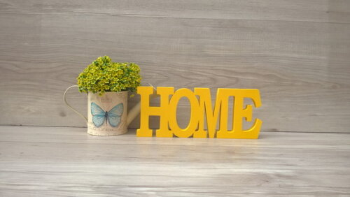 Palavra decorativa HOME - linha BK M