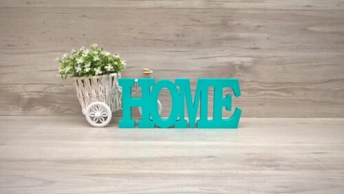 Palavra decorativa HOME - linha BK M