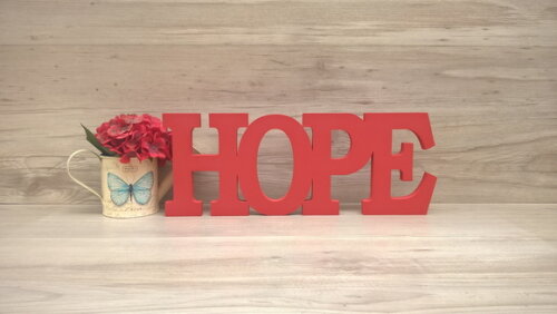 Palavra decorativa HOPE - linha BK G