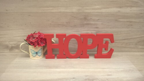 Palavra decorativa HOPE - linha BK G