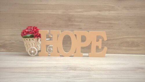 Palavra decorativa HOPE - linha BK G