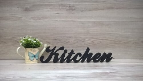 Palavra decorativa Kitchen - clássico